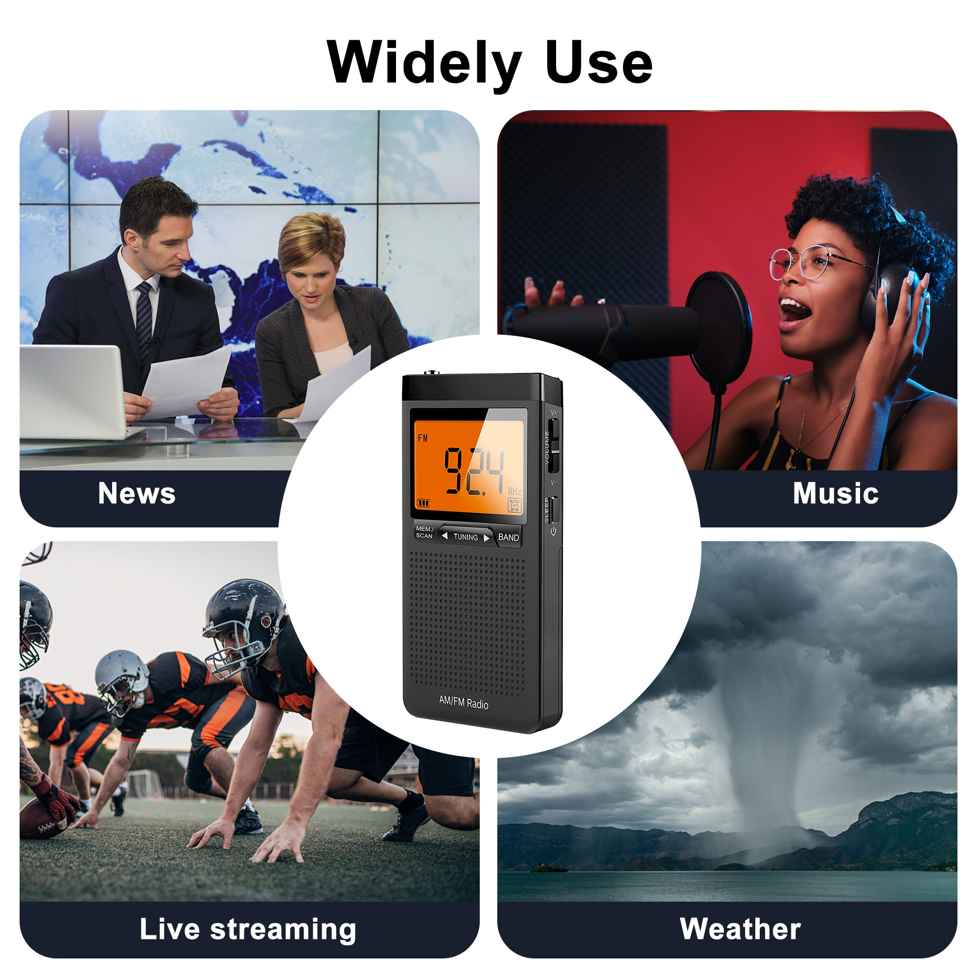 TSV NOAA Portable Weather Radio with Emergency Alerts photo 4