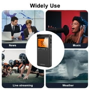 Portable Pocket Radio, NOAA Weather Radio, TSV Emergency Radio with AM FM WB, Transistor Analog Radio Powered by 2 AAA Batteries, with Best Reception, Earphone Jack, LCD Display, Black