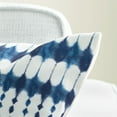 thumbnail image 5 of SAFAVIEH Indoor/Outdoor Abstract Pillow, 18" x 18", Navy/White, 5 of 6