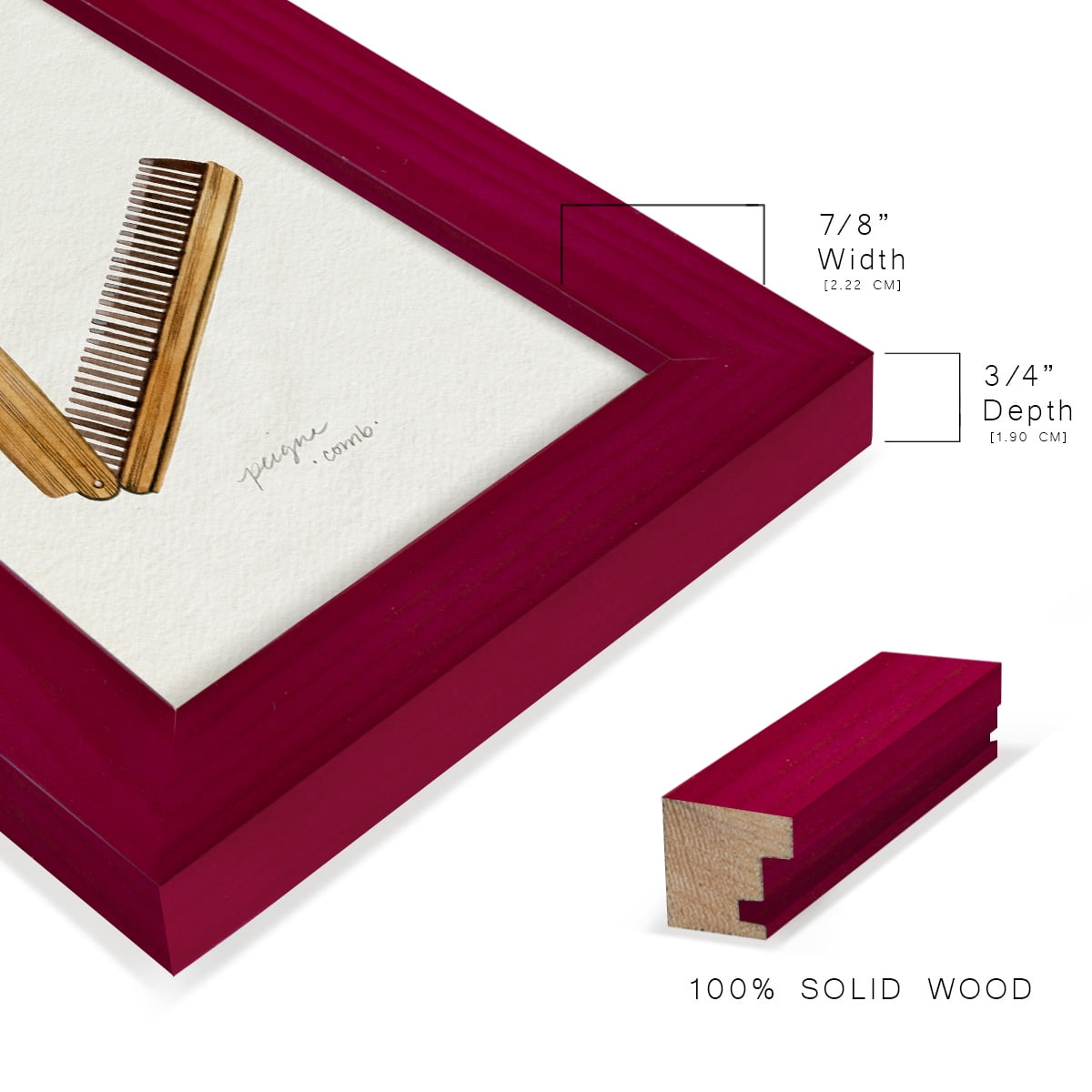 Gilded Toiletries IV - Framed Print w/glass - Cherry Red