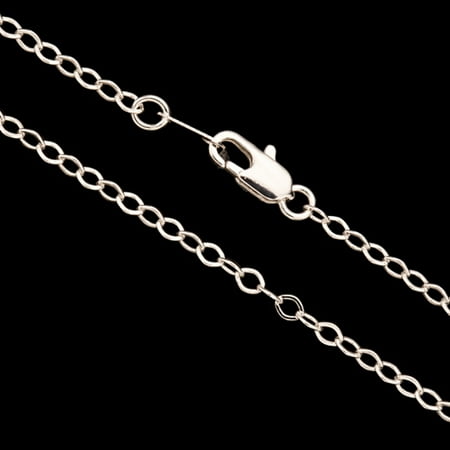 Flat Oval Cable Chain Necklace With Lobster Claw Clasp 20Inch Silver Plated Brass 3mm Chain Width 1pcs/pack (4-Chain Value Bundle), SAVE $3