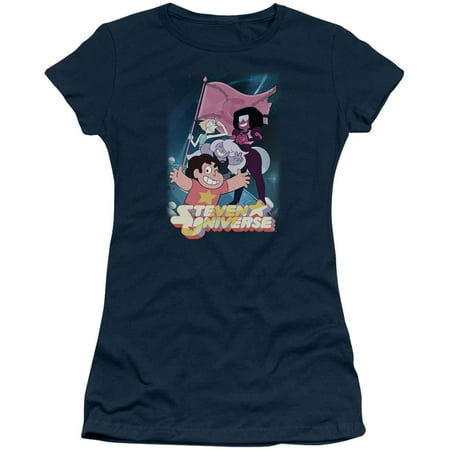 Girls Jewel - Steven Universe Crystal Gem Flag Girls Jr Navy