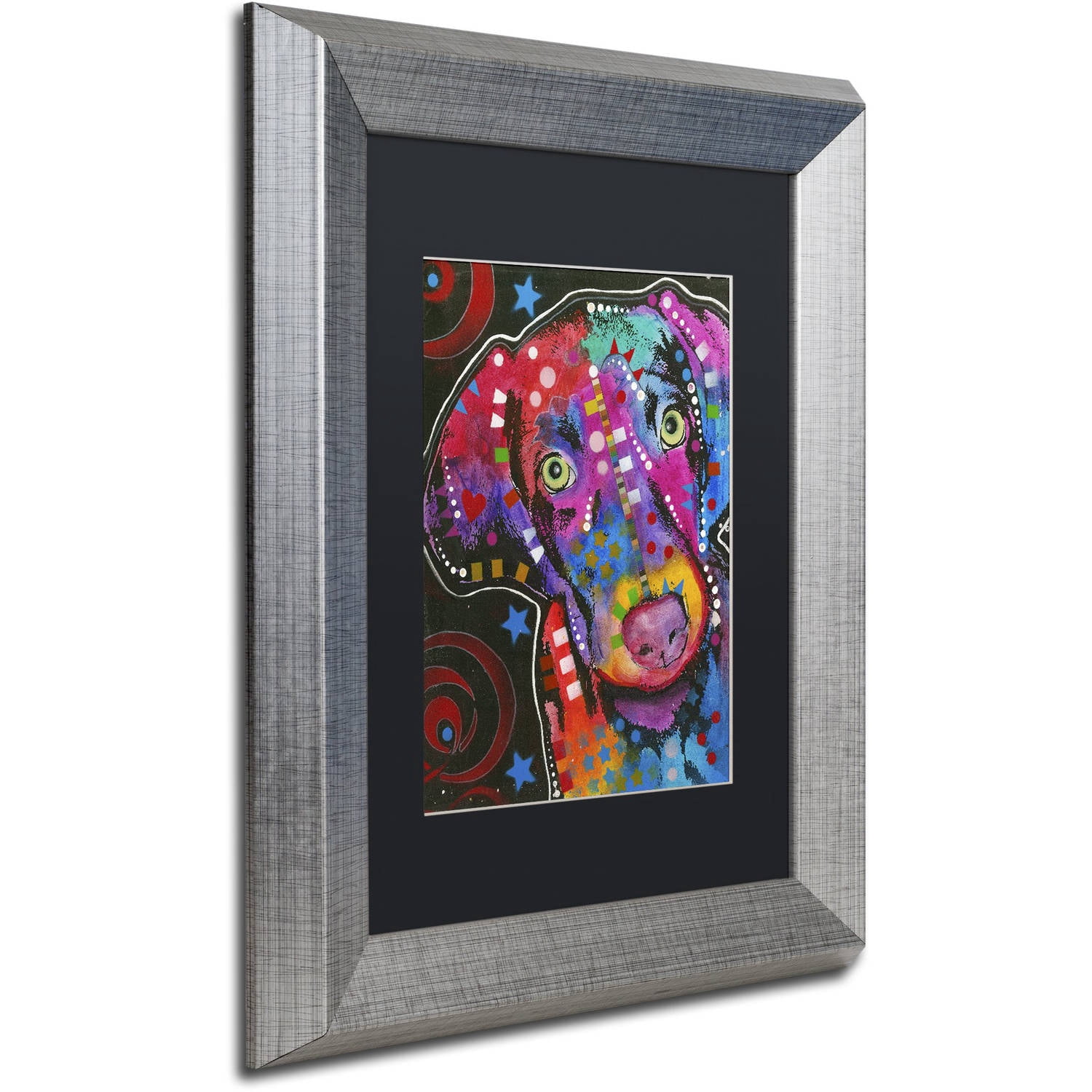 Trademark Fine Art "18" Canvas Art by Dean Russo, Black Matte, Silver Frame