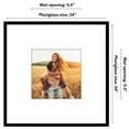thumbnail image 6 of Americanflat 24x24 Picture Frame with Polished Plexiglass with 12x12 Mat Display Photo Streamline - Black, 6 of 8