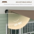 thumbnail image 5 of 13' x 10' Retractable Awning, 280gsm UV Resistant Sunshade Shelter for Deck, Balcony, Yard, Coffee, 5 of 6