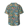 thumbnail image 2 of Fotbe Foxes and Birds in Forest print Short Sleeve Button Down Shirts for Men Casual Summer Beach Wrinkle Free Shirt-, 2 of 7