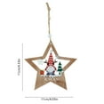 thumbnail image 4 of Feltree Wooden Hollow-Out Christmas Ornaments with Cute Gnome Designs for Tree, Wall, and Shelf Decorations, 4 of 8