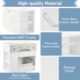 thumbnail image 6 of 21.8" Bathroom Vanity with Sink Combo, Wall Mounted Floating Bathroom Cabinet with 1 Soft-Close Drawer, Toilet Paper Holder and Adjustable Shelf, White, 6 of 9