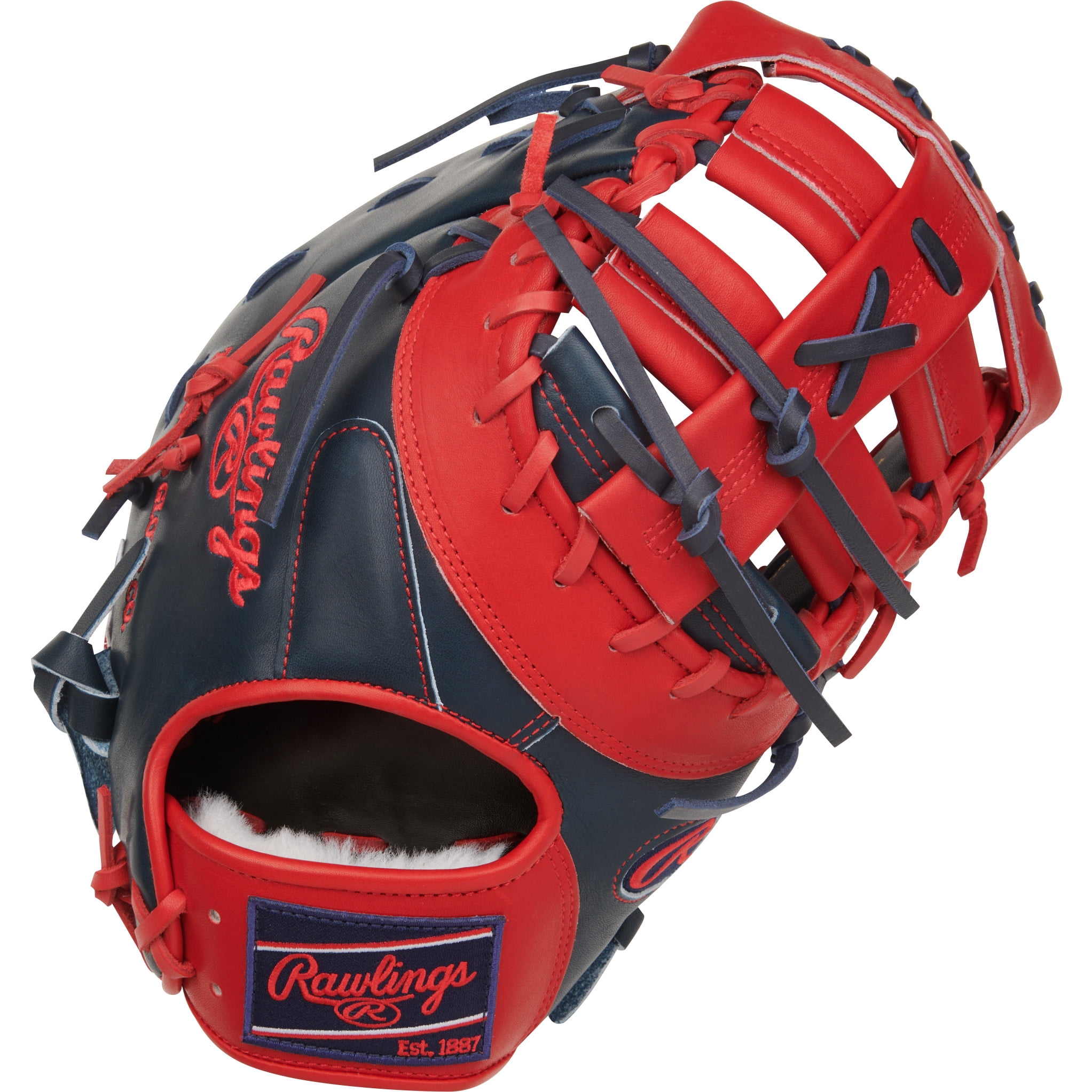 Rawlings Pro Preferred First Base Mitt | DCT Pattern | 13-Inch | LHT | Navy/Scarlet