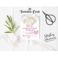 thumbnail image 3 of Darling Souvenir Blue Birthday Invitation Card 28 Pcs Fill or Write In Blank Invites Printable Party Supplies 5 x 7 Inches, 3 of 5