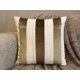 thumbnail image 1 of Funda de cojín decorativa HomeCentric marrón de 30 x 30 cm (12 x 12 pulgadas) de terciopelo a rayas y lino para muebles de exterior, estilo patchwork moderno - Banda de terciopelo terroso, 1 of 8