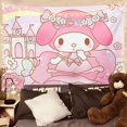 thumbnail image 3 of Tapiz de animales Kawaii para decoración de pared, tapiz con diseño de gato, conejo y oso, decoración para sala de estar, hogar y dormitorio para niños, 3 of 4