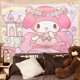 thumbnail image 3 of Tapiz de animales Kawaii para decoración de pared, tapiz con diseño de gato, conejo y oso, decoración para sala de estar, hogar y dormitorio para niños, 3 of 4