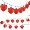 thumbnail image 2 of PYYAN-Red Heart String Lights Valentines Lights, 8.5FT Plug in Fairy String Lights with 10 LED Red Heart Bulbs for Indoor Outdoor Home Room Party Wedding Valentine's Decor, White Wire, 2 of 4