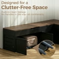 thumbnail image 5 of Advwin L-Shaped Corner Storage Bench, Backless Wood Bench with Hidden Storage for Kitchen, Dining Nook, Entryway & Mudroom, No Cushion, Black, 5 of 8