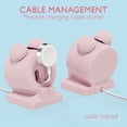 thumbnail image 3 of VallexMall iWatch Stand for Apple Watch Charger Stand Series Ultra 9/8/7/6/Se/5/4/3/2/1 Сute Silicone Apple Watch Holder Supports Nightstand Mode Charging Dock Accessories [Charger Not Included], 3 of 8