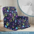 thumbnail image 4 of FUIALDOLG Bling Skull Print Recliner Cover, Dustproof Couch Cover for Recliner, 4 Pieces Jacquard Sofa Covers Washable Sofa Slipcover for Living Room Home Decor, 4 of 7