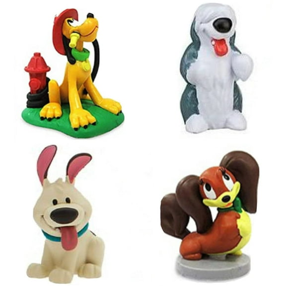 Princess Pets Max Pluto Brother Fifi Dogs 4 PVC Cake Topper Figures 3”