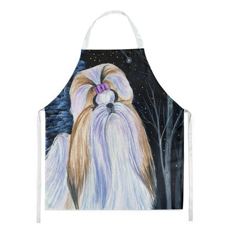 Carolines Treasures SS8381APRON Starry Night Shih Tzu Apron Large multicolor