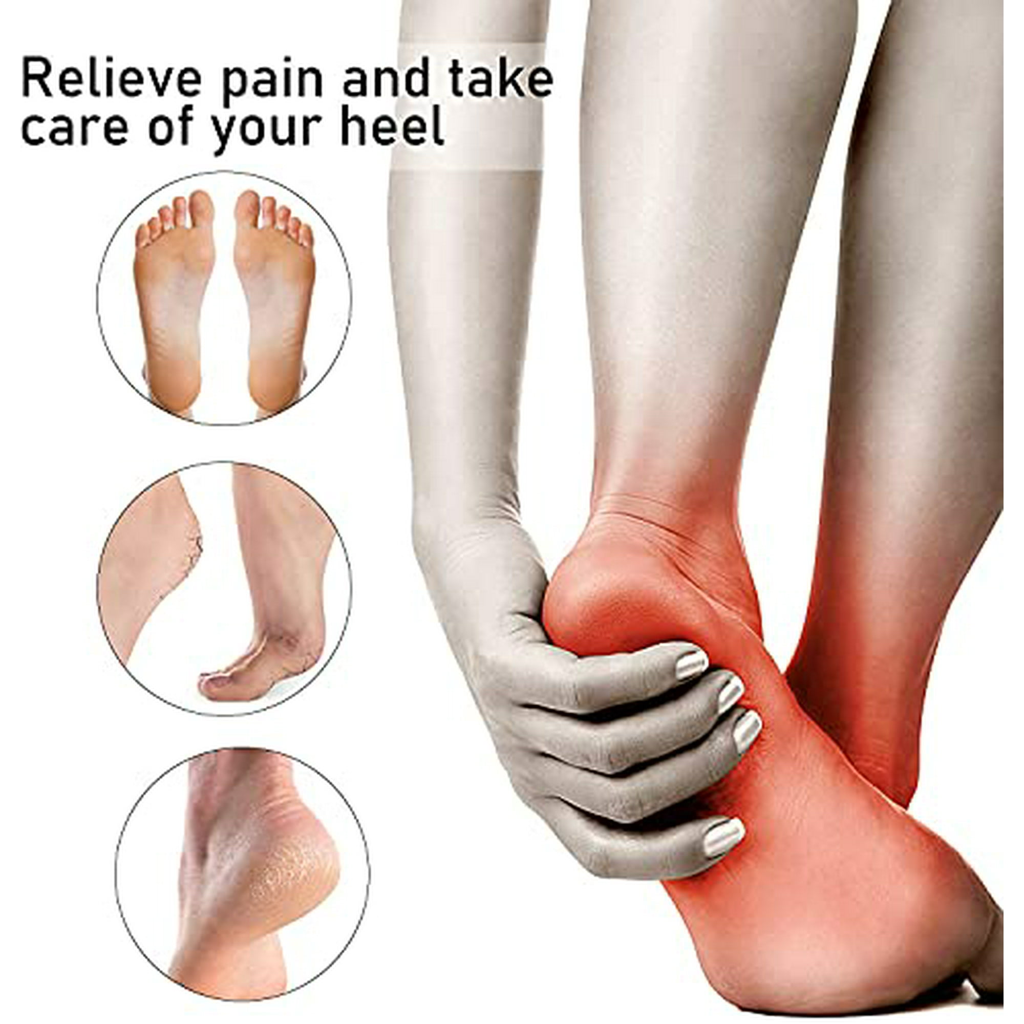 Plantar Fasciitis Heel Cups for Heel Pain Updated Version Heel Protectors Heel Sleeves Pads Heel Support for Heel Pain Heel Spur Cracked Heels for Women and Men Black M 8.5 12 W