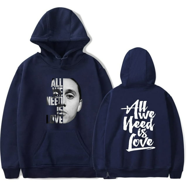 Canserbero Sweat à Capuche Vida Muerte Unisexe Mode Urbaine Géométrique Hip Hop Cosplay, TP, Marine-R167052