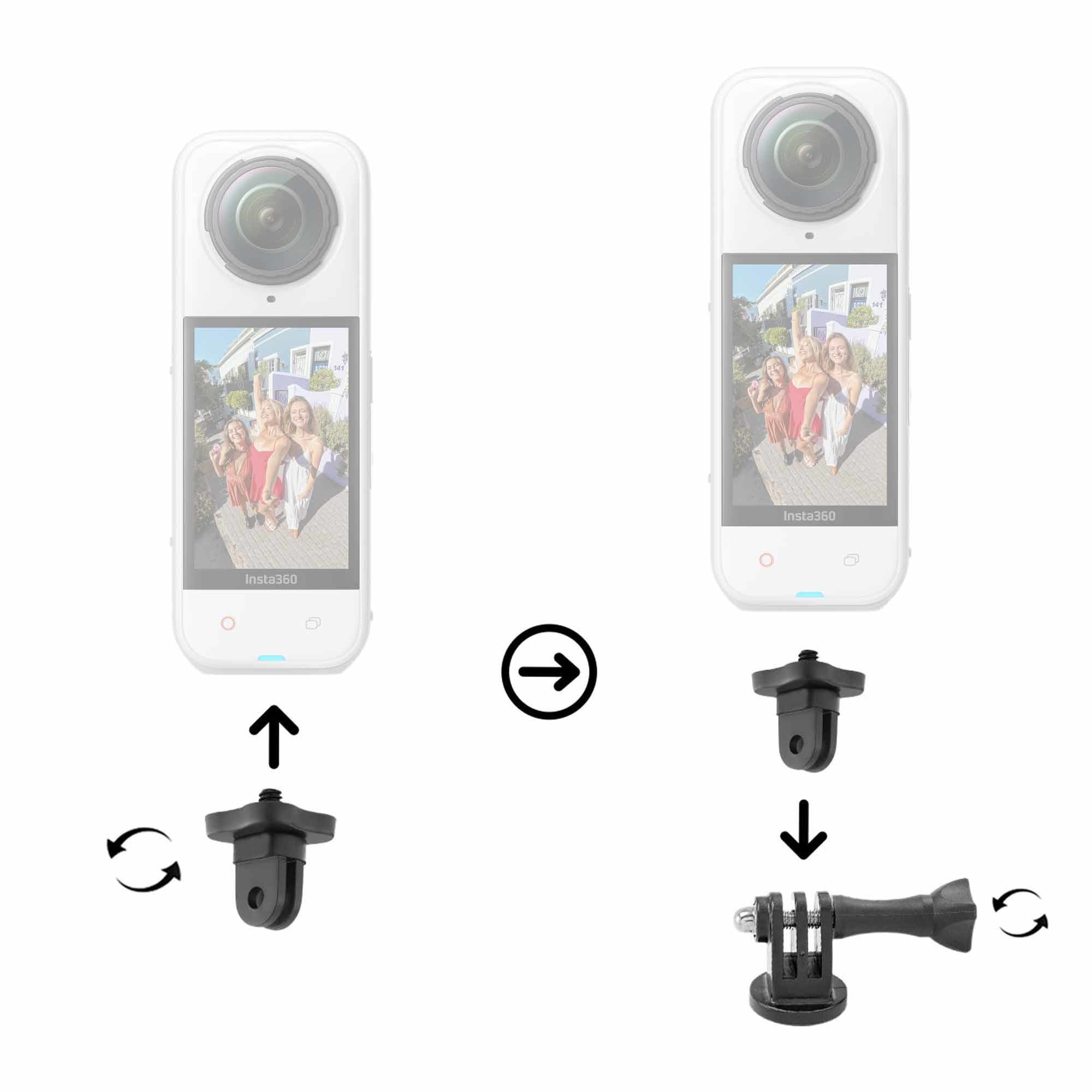 Insta360 X5 8K 360 Waterproof Action Camera (White) | 1/1.28" Sensors, Replaceable Lenses, PureVideo AI, 185-Min Battery Life (CINSAAHA_X532) + Invisible Selfie Stick + 50-in-1 Accessory Kit + More