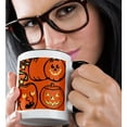 thumbnail image 2 of 3drose, Orange Pumpkins, 11oz Two-tone Black Mug, 2 of 6