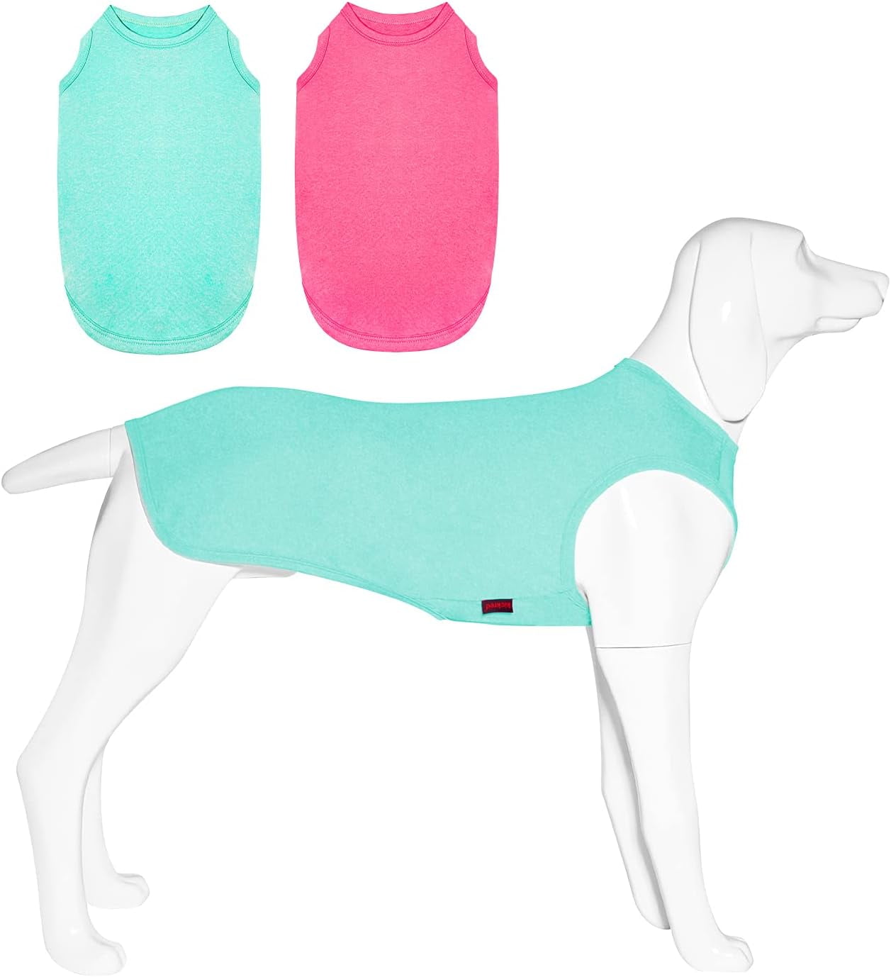 Kickred 2 Pack Summer Dog Shirts, Quick Dry Breathable Dog Clothes Pet
