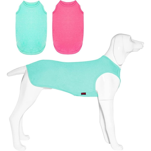 Kickred 2 Pack Summer Dog Shirts, Quick Dry Breathable Dog Clothes Pet