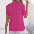 thumbnail image 4 of Short Sleeve Crochet Knit Tops for Women 2026 Summer Lightweight Button down Cardigans ,Pinky,M, 4 of 8