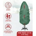 thumbnail image 2 of Hold N' Storage Upright Christmas Tree Storage Bag for Topiary and Holiday Tree up to 5 ft Tall - Green, 2 of 8