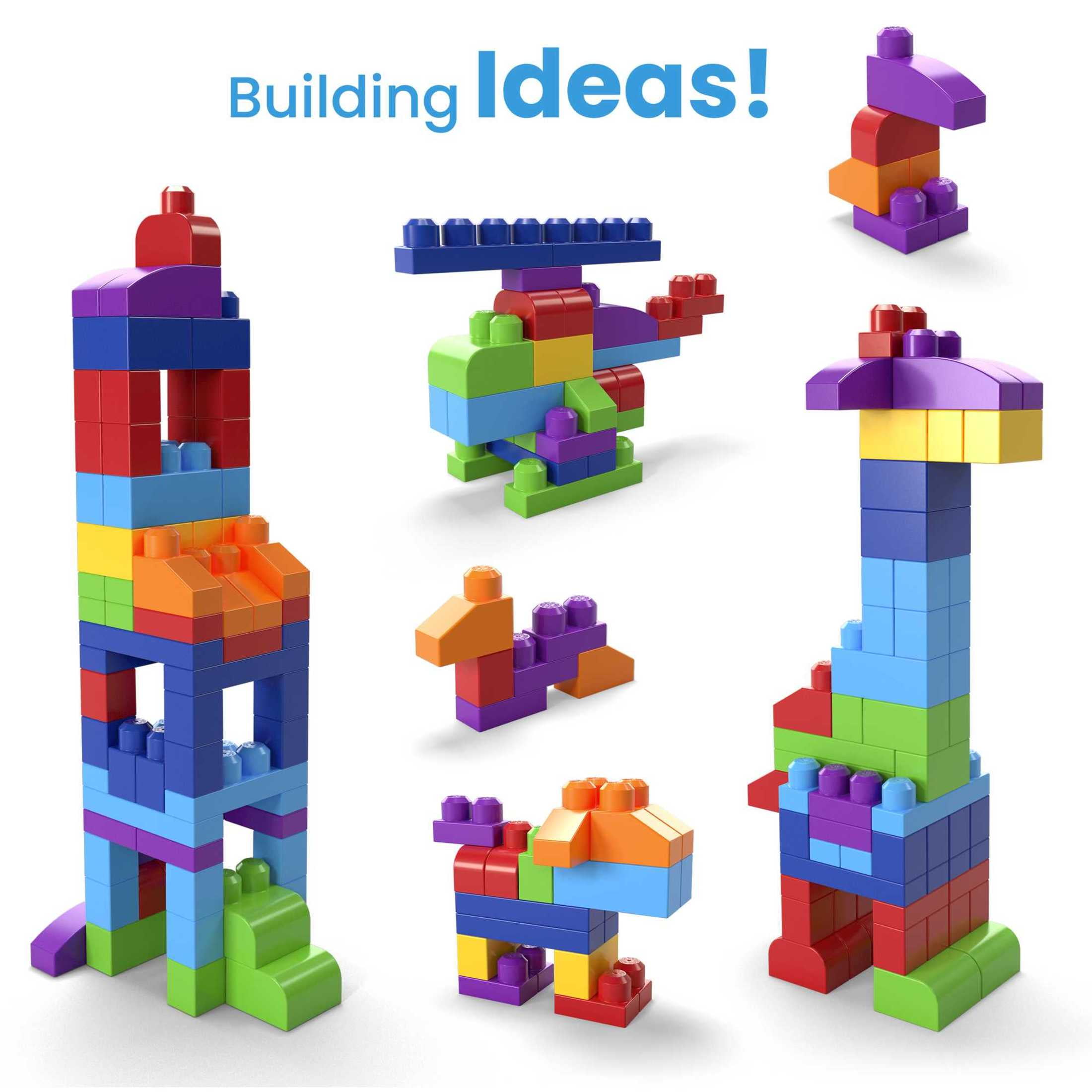 MEGA BLOKS Fisher-Price Large Toy Blocks for Baby Kid, Blue