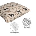 thumbnail image 4 of Throw Pillow Covers, Cartoon Cool Horse Hunting Dog Soft Square Pillow Cases with Invisible Zipper for Couch Bed Sofa, Farmhouse Fall Home Decor 12"x12", 4 of 7