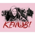 thumbnail image 2 of Girl's Star Wars: Obi-Wan Kenobi Darth Vader vs Kenobi Grayscale Cartoon  Graphic Tee Light Pink Large, 2 of 4