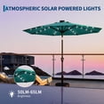 thumbnail image 4 of 10FT Solar Patio Umbrella with 32 LED Lights – UV Protection, 8 Sturdy Ribs – Crank Lift, Push Button Tilt – Outdoor Market Table Umbrella for Patio, Garden, Pool, 4 of 7
