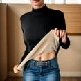 thumbnail image 6 of Splozh Dressy Tops for Women Long Sleeve Shirts for Women Crewneck Solid Undershirt Pullover Casual Lightweight Warm Blouse Tops Black,M, 6 of 7
