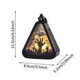 thumbnail image 4 of zhonghuaying 1 Pack Triangular Hollow Cutout Halloween LED Night Light, 4 Assorted Themed Pattern Hanging Decor Lamp for Indoor Halloween Party Decorations & Fall Home Tabletop Ornament B, 4 of 7