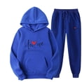 thumbnail image 2 of Aoochasliy Valentine's Day Suit Womens Valentine Gifts for Plus Size 2PC Long Sleeve Pullover Hoodies Sweatshirt and Sweatpants Fall Winter Suit, 2 of 6