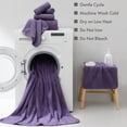 thumbnail image 6 of Jessy Home 8 Piece Home Collection Ultra Soft Cozy Towels 600 GSM Dark Purple Plush Towel Set, 6 of 8