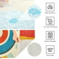 thumbnail image 3 of Yayeee Bath Rug for Bathroom Floor Non Slip Contour Fluffy Soft Absorbent Mat, 20"x24", Colorful Circles, 3 of 7