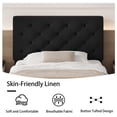thumbnail image 2 of 4 EVER WINNER Twin Size Upholstered Platform Bed Frame with Headboard, Black, 2 of 7
