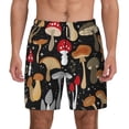 thumbnail image 2 of Goofa Various Mushrooms Printed Men's Swim Trunks Board Shorts Quick Dry Mens Swimming Trunks with Compression Liner,Breathable Fit Hawaii Beach Shorts-Large, 2 of 9