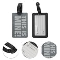 thumbnail image 3 of Unique Bargains 1 Pc THIS IS MINE Pattern Luggage Tag for Travelling Gray, 3 of 5