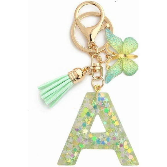 LWHAO Letter Keychain:26 Letters A-Z Initial Letter Keychain,Gold 26 Letters Backpack Keychains for Girls Boys