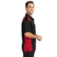 thumbnail image 3 of CornerStone CS416 Mens Select Snag-Proof Two Way Colorblock Pocket Polo T-Shirt, Black & Red - 4XL, 3 of 6