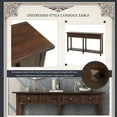 thumbnail image 5 of Buffet Cabinet Sideboard Console Table for Entryway, Storage Cabinet with 2 Drawers, Bottom Shelf, Home Furniture Console Table, Upgrade Solid Wood Frame & Legs, 59"x15"x 33", Espresso, 5 of 12