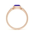 thumbnail image 2 of Angara Natural 1.05 Ct. Tanzanite with Diamond Classic Ring in 14K Rose Gold for Women (Ring Size: 3), 2 of 9