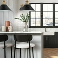 thumbnail image 6 of 60/7525 Nuvo Lighting Outpost - 1 Light Large Pendant In Mid-Century Modern Style-11.63 Inches Tall and 16.5 Inches Wide-Matte Black/Burnished Brass, 6 of 7