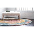 thumbnail image 2 of Unique Loom 3140395 Tapis Rond Cavalli Rosso 8 x 8 Pi, Multi Couleur, 2 of 5