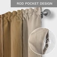 thumbnail image 6 of Brown Ombre Farmhouse Short Window Curtain Valances, Vintage Country Wooden Rod Pocket Kitchen Valances for Living Room Bedroom Bathroom Cafe 60" x 18", 6 of 8